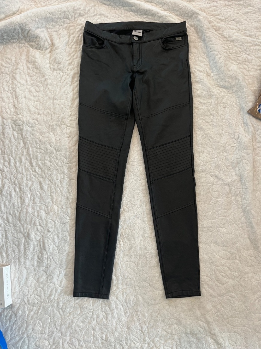Harley-Davidson Genuine Motor Clothes Coated Skinny Moto Pants - Black - Size 6